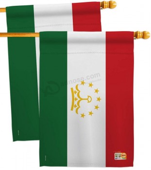 Tadjikistan Drapeaux du Monde Nationalité Impressions Décoratif Vertical 28 « x 40 » 2 pcs Maison Pack