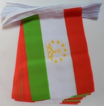 Tayikistán bandera de empavesado de 6 metros 20 banderas 9 '' x 6 '' - banderas de cuerda tayika 15 x 21 cm