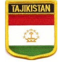 Tadzjikistan vlag schild patch / reizen ijzer op badge door achtertuin barnaby