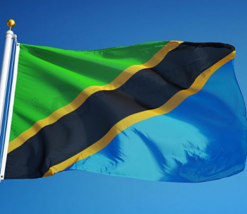 Vente en gros drapeau national de la Tanzanie bannière Drapeau personnalisé de la Tanzanie