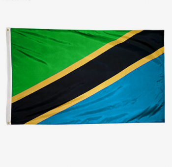 3x5ft 폴리 에스터 소재 탄자니아 국가 탄자니아 깃발