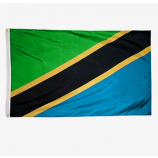 3x5ft 폴리 에스터 소재 탄자니아 국가 탄자니아 깃발