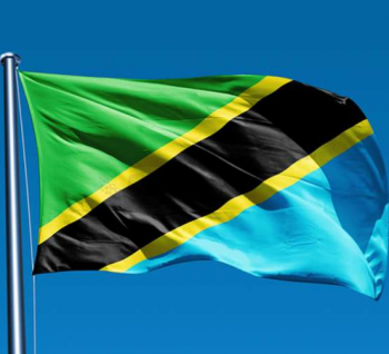 bandiera nazionale stampata in poliestere 3x5ft della tanzania