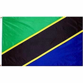 Tissu polyester de haute qualité drapeau national de la Tanzanie