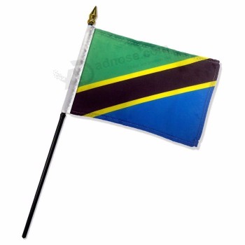 Promotion Cheap Tanzania National Country Stick Flag