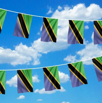 bandera de cadena de tanzania banderas de bandera del empavesado de tanzania para la celebración