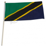 groothandel in handgeschudde vlag van polyester mini tanzania