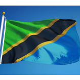 탄자니아의 폴리 에스터 직물 국기