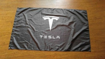 Autorennen Flagge Banner für Tesla Racing Flagge 3x5 FT