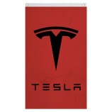 Red Tesla Flag Banner 3'x5 'Autorennen, Man Höhle, extreme Garage