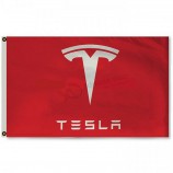 groothandel custom hoge kwaliteit tesla banner vlag 3x5 voet