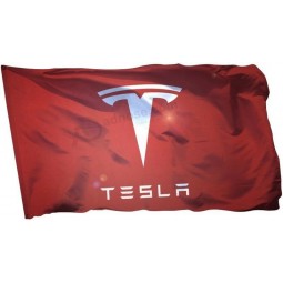 Tesla Flag Banner 3 x 5 ft Modell S Car Modell 3 Premium Car Racing Man Höhlenaufkleber