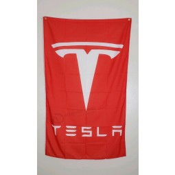 Tesla Banner 3 x 5 Ft Flagge Garage Shop Wand Mann Höhle Dekor Racing Werbung