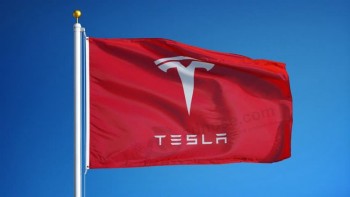 Großhandel benutzerdefinierte hochwertige Tesla Flagge mit günstigen Preis