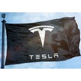 Tesla Flagge Banner 3x5 ft EV Wand Autowerkstatt schwarz