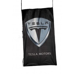 Tesla Motors Black Vertical Flag Banner 3 X 5 ft
