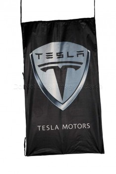 Tesla Motors Black Vertical Flag Banner 3 X 5 ft