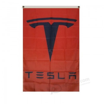 Tesla Flag Banner 3X5FT Man Cave with high quality