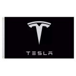 zwarte tesla motoren logo 3x5 vlag, banner, accessoire model 3 model X model S