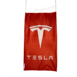 Tesla-Motoren RED vertikale Flagge Banner 3 X 5 ft