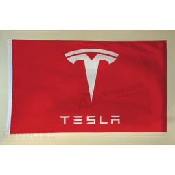 Tesla Flagge hochwertige Mint 3 'x 5' einseitig mit Ösen, Modell S, Roadster