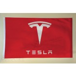 tesla vlag hoge kwaliteit mint 3 'x 5' eenzijdig met doorvoertules, model S, roadster