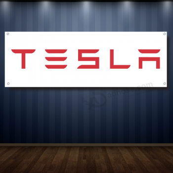 banner de garaje tesla 1 'X 3', vinilo de 13 oz - concesionario de envío gratuito SX 3 NUEVO