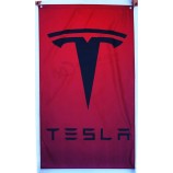 Neuwagenrennen Rote Fahne für Tesla-Bannerfahnen 3ft x 5ft 90cm x 150cm