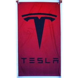 Neuwagenrennen Rote Fahne für Tesla-Bannerfahnen 3ft x 5ft 90cm x 150cm