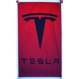 Nieuwe autoraces Rode vlag voor tesla banner vlaggen 3ft x 5ft 90cm x 150cm