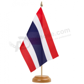 Base en bois Thaïlande bureau table dessus Drapeau en gros