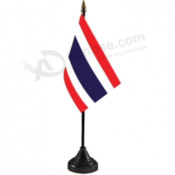 Thailand tafelvlag met metalen voet Thaise bureauvlag met standaard