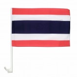 극을 가진 뜨개질을 한 폴리 에스테 노르웨이 국가 차 클립 깃발