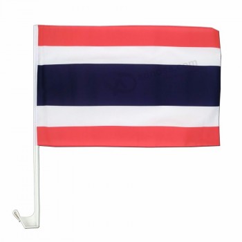 Vente en gros de drapeaux de fenêtre de voiture en polyester imprimé numériquement en Thaïlande