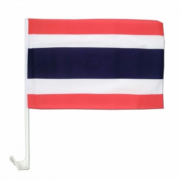 venta al por mayor de poliéster impreso digital Tailandia banderas de la ventana del coche
