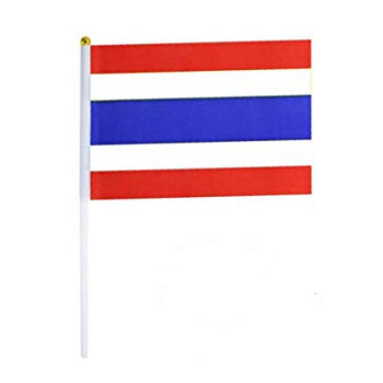 bandiera nazionale d'ondeggiamento della mano della Tailandia della serigrafia