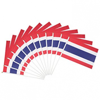bandera de la mano de Tailandia bandera de palo agitando la mano de Tailandia
