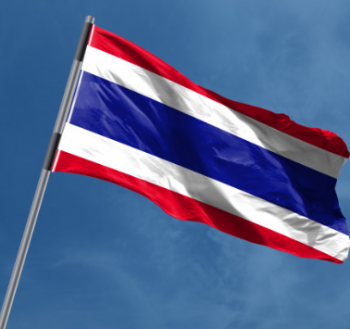 3x5 FT colgando la bandera del país nacional de Tailandia con arandelas de latón