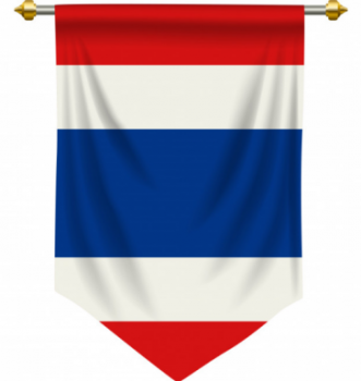 Drapeau fanion de Thaïlande décoratif en polyester d’intérieur personnalisé