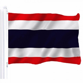 Drapeau national de la Thaïlande en gros 3 * 5FT Thai Polyester Banner