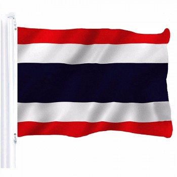 Großhandel Thailand Nationalflagge 3 * 5FT Thai Polyester Banner