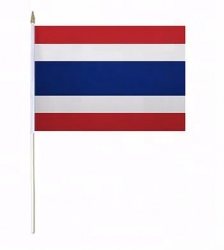 Drapeau de la Thaïlande en polyester Drapeau thaïlandais agitant la main