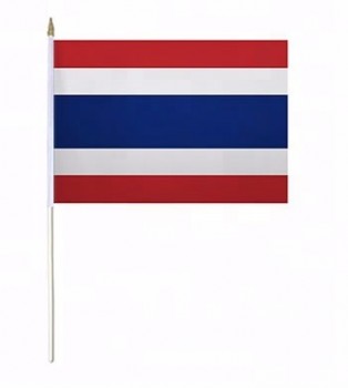 Tailandia bandera de mano poliéster bandera ondeando mano tailandesa