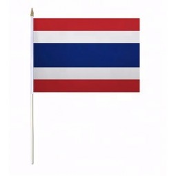 Thailand handheld flag polyester Thai hand waving flag