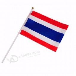 изготовленный на заказ миниый национальный флаг руки развевая, флаг Таиланда ручной