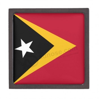 Vente en gros personnalisé de haute qualité Timor leste drapeau boîte à bijoux