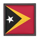 Vente en gros personnalisé de haute qualité Timor leste drapeau boîte à bijoux