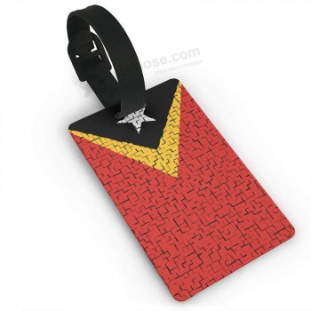 Étiquettes de bagages Drapeau du Timor-leste Puzzle Sac Tag Étiquettes d’identification de voyage Étiquette pour bagages Valises Sacs, parfait pour repérer rapidement Valise à baga