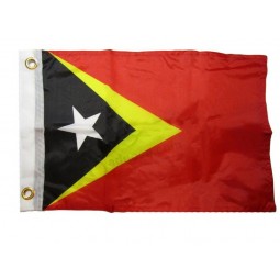Timor Leste Timor oriental pays 100 % polyester moto bateau drapeau oeillets résistant à la décoloration double couture premium fanion maison bannière oeillets