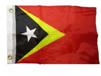 Timor Leste Timor oriental pays 100 % polyester moto bateau drapeau oeillets résistant à la décoloration double couture premium fanion maison bannière oeillets